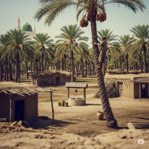 The Art and Flavor of Saudi Dates and Their Delights 1 Palm-tree groove in Al Madina